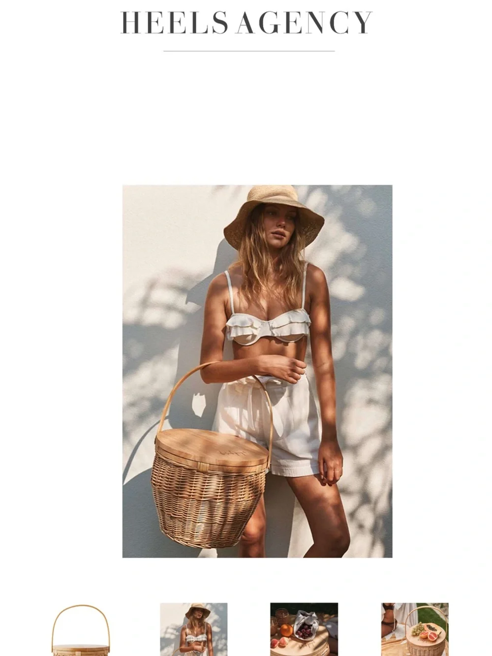 The Beach People-Natural Woven Picnic Basket zippered insulated center ..